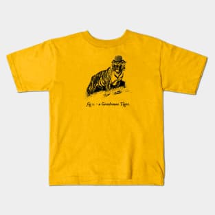 A Gentleman Tiger Kids T-Shirt